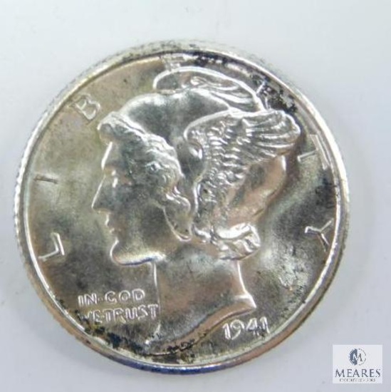 1941-D MS 63 Full Split Bands Mercury Dime