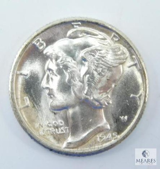 1945 MS 65 Toned Reverse Mercury Dime
