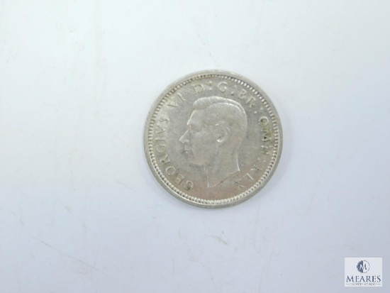 1937 AU Silver Three Pence Great Britain, 1st Year Issue For This Type