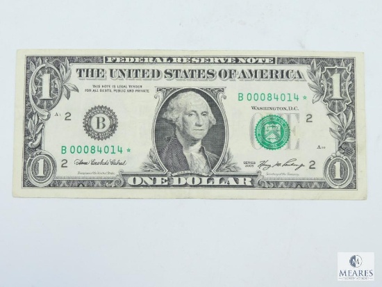 2006 $1.00 Federal Reserve Star Note, Very Low Serial #