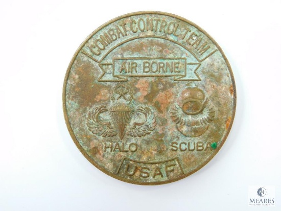 Combat Control Team U.S.A.F. Special Ops Challenge Coin, Halo Scuba, Airborne