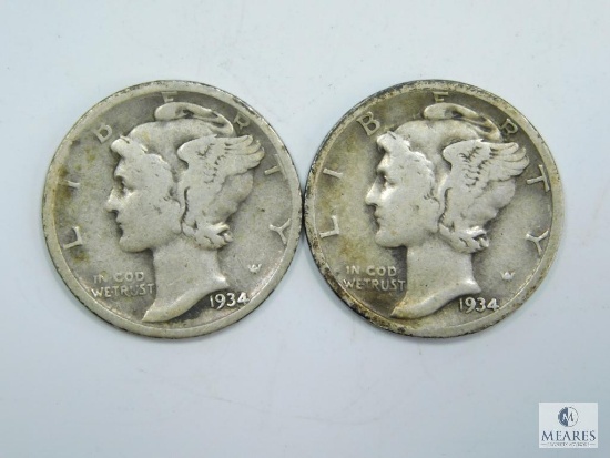 1934 P-D Mercury Dimes