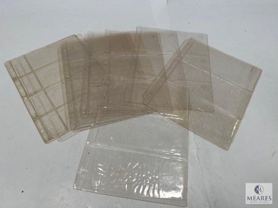 13 Used Currency Pages, Small & Large Size For Three Ring Binders