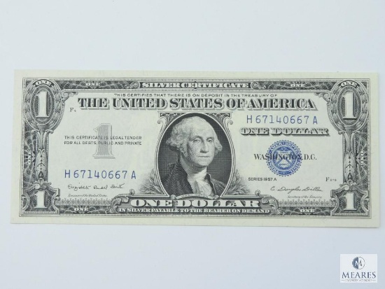 1957A $1.00 Silver Certificate Gem CU MS 67