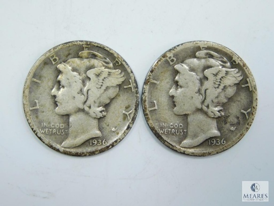 1936 D-S Mercury Dimes