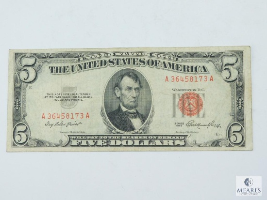 1953 $5.00 U.S. Note, VF