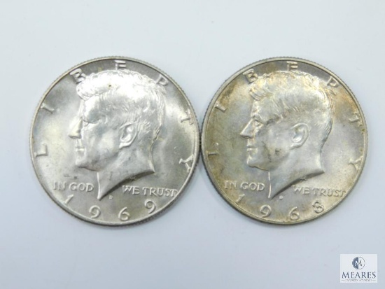 1968 & 1969 40% Silver Kennedy Halves