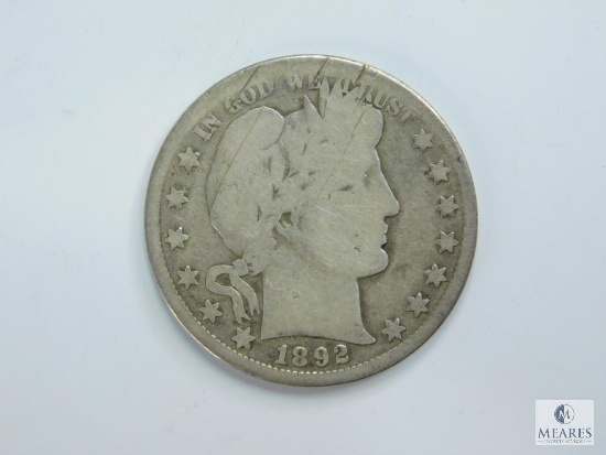 1892-S Barber Half Dollar