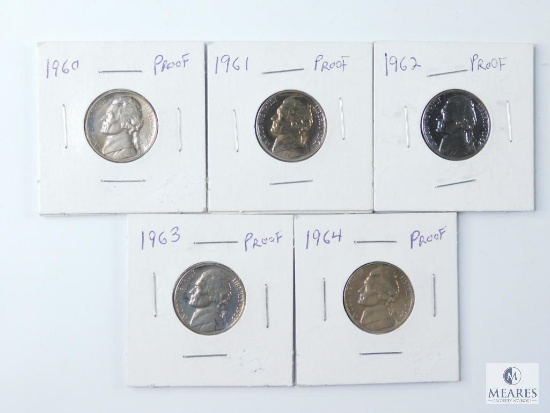 Group of Five Jefferson Nickels from the 1960s