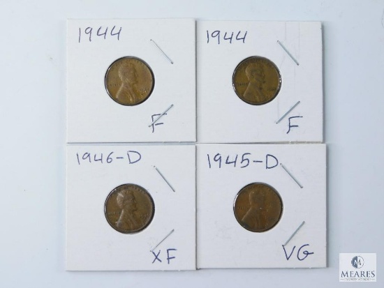 Lincoln Wheat Cents - (2) 1944, 1945-D and 1946-D
