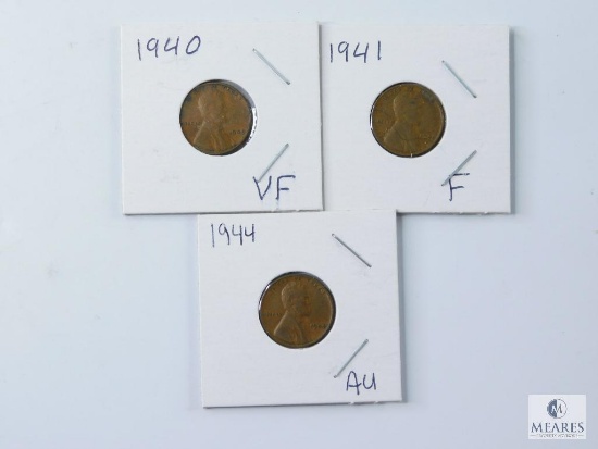 Group of Three 1940s Lincoln Wheat Cents