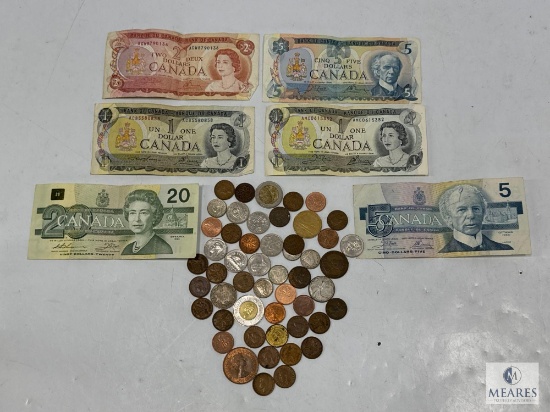 Mixed Lot of Canadian Coinage and Currency