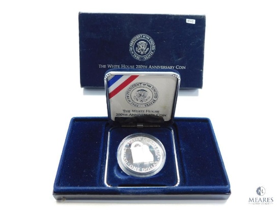 1992 Proof White House 200th Anniversary Silver Dollar in Original Government Package