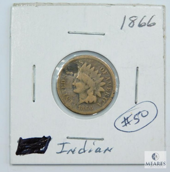 1866 Indian Head Cent, G, Details