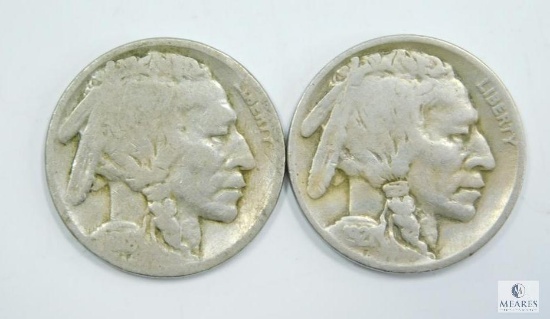1918 (G) & 1921 (VG) Buffalo Nickels