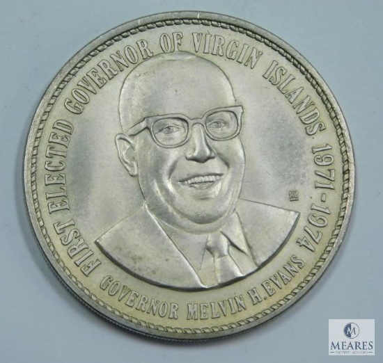 Government Of The Virgin Islands Of The U.S. Dollar Size Token, 1st Elected Governor 1971-1974