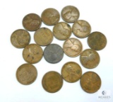 Lincoln Cents 1910, 11, 16 P-D, 17 P-D, 18 P-D, 19 P-S, 20 P-D, 21, 37 P-D-S