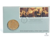 July 4, 1976 1st Day of Issue Bicentennial Cover & Medal