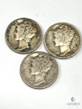 1943 P-D-S Mercury Dimes