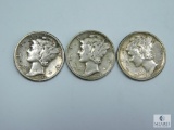 1944 P-D-S Mercury Dimes