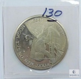 1989 $5.00 Marshall Island Commem. 1st Men On The Moon 1969 Coin, BU