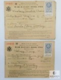 Two Sequentially Numbered WWII Ration Books #2 Almost All Coupons In Tact