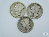 1917 P-D-S Mercury Dimes