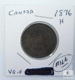 1876-H Canada Large Cent, VG-F