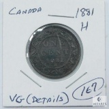 1881-H Canada Large Cent, VG, Details