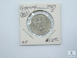 1927 J 50 Reichspfennig, XF