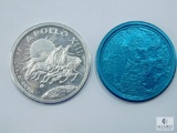 1995 Apollo 13 Silver & Blue Pogs, Very Thick