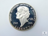 1993-S Deep Cameo Jefferson Commem. Silver Dollar