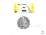 ANACS Graded 1886 Morgan Silver Dollar, MS 62