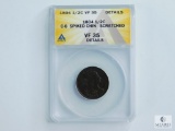 ANACS Graded 1804 Draped Bust Half Cent VF35 Details - C-8 Spiked Chin, Scratched