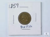 1859 Indian Head Cent - Face Pitting
