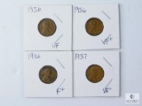 1936 and 1937 Lincoln Wheat Cents