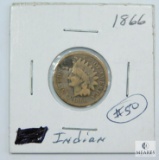 1866 Indian Head Cent, G, Details