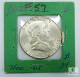 1952-D Franklin Half, BU, Nice Bell Lines