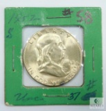 1952-S Franklin Half, BU, Nice Bell Lines