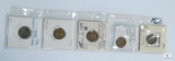 Five Lincoln Errors Described on 2x2 Includes Scarcer 1943 WWII Steel Error