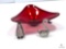 Murano Glass Penguin and Swan and Red Display Bowl