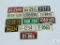 Lot of 1954 and 1955 Wheaties Miniature State License Plates