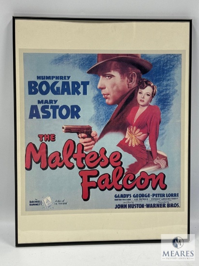 Framed 'The Maltese Falcon' Movie Theater Half Sheet