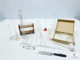 Mixed Lot of Medical and Laboratory Glassware, Beakers and Testing Items