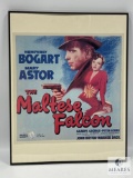 Framed 'The Maltese Falcon' Movie Theater Half Sheet