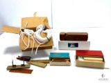 Mixed Lot of Model Train Parts with Old Fashioned Train Whistle