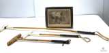 Vintage Polo Mallets and Polo Artwork