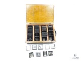 Vintage Slides In Wood Case - Some Glass Negatives - Military Airplanes and Parts