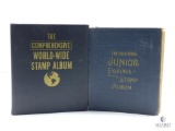 Two World-Wide Stamp Albums with US and International Stamps