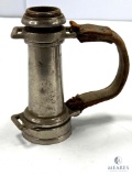 Nickle Plated Solid Brass American LaFrance Company (ALFCO) Nozzle Base with Leather Strap
